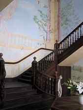 grand staircase in British stately home film location
